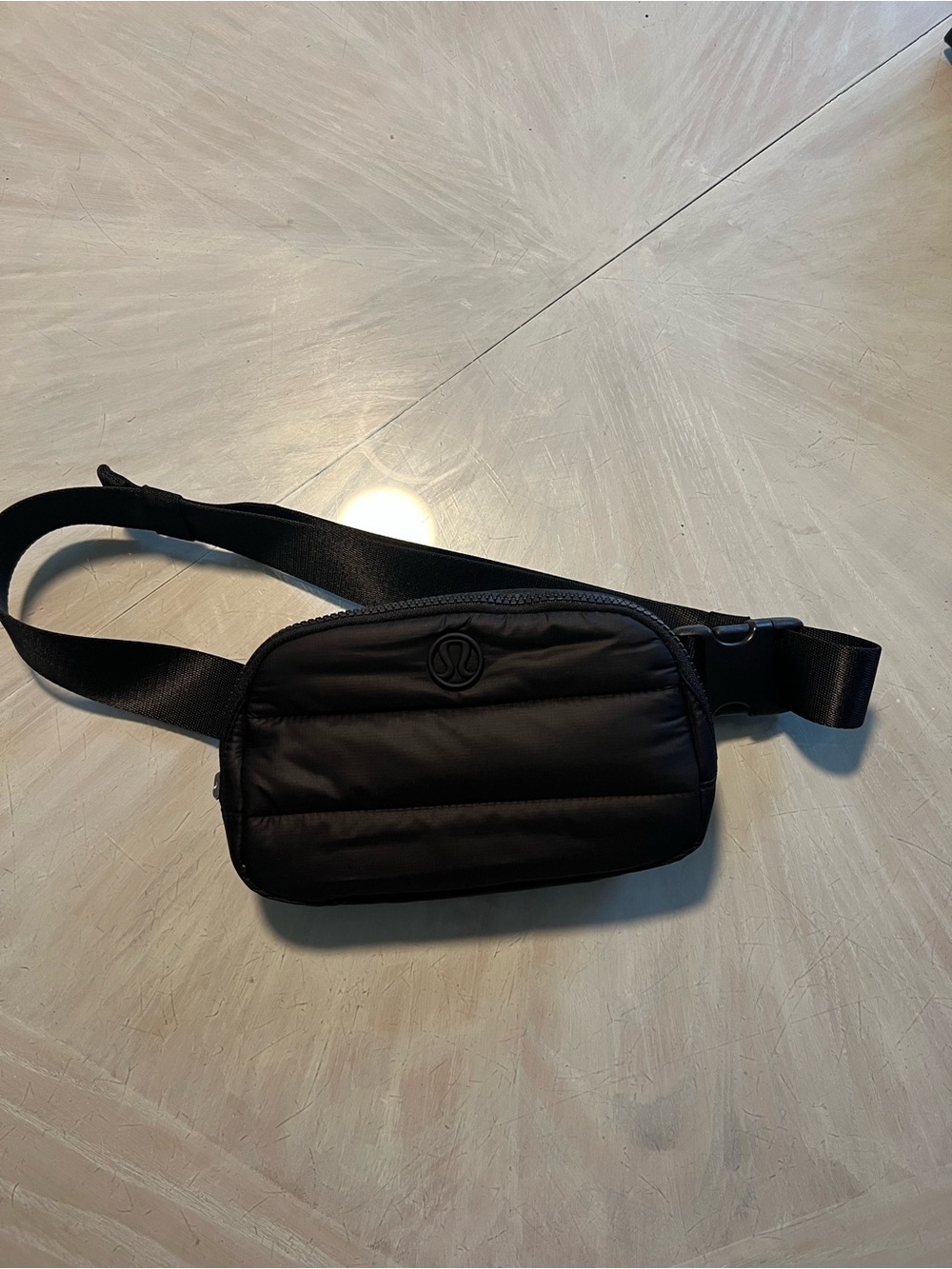 lululemon athletica Black Quilted Crossbody Belt Bag